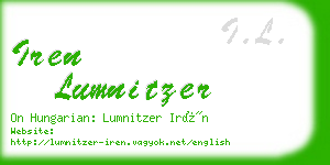 iren lumnitzer business card